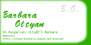 barbara oltyan business card